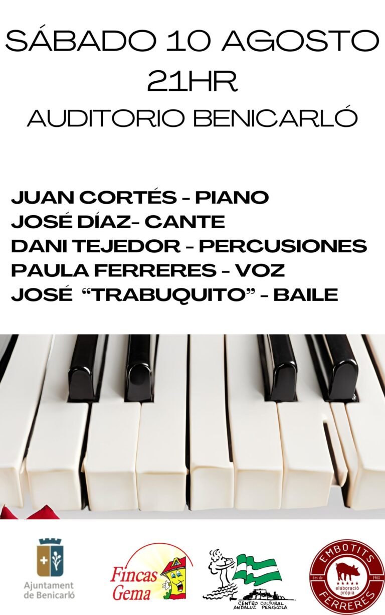 Concert JUAN CORTÉS-JOSÉ DÍAZ-DANI TEJEDOR-PAULA FERRERES-JOSÉ TRABUQUITO